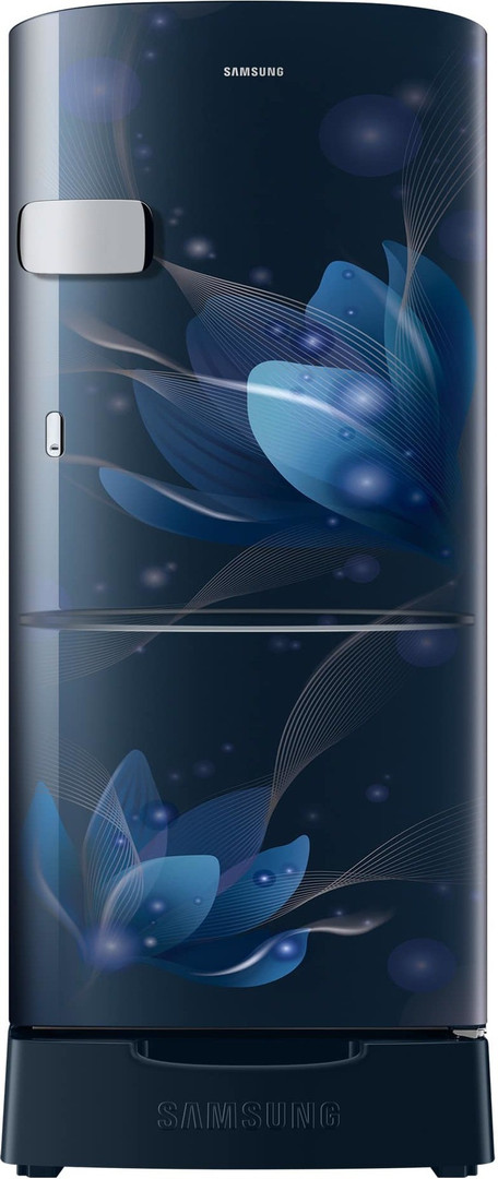 Samsung 192 L Direct Cool Single Door 3 Star Refrigerator with Base Drawer  (Saffron Blue, RR20A1Z2YU8/HL)