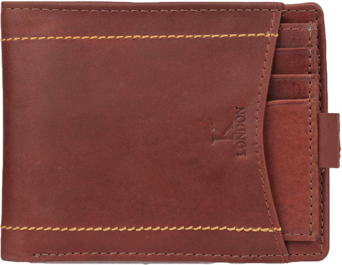 Price History of K London Men Brown Genuine Leather Wallet 11 Card