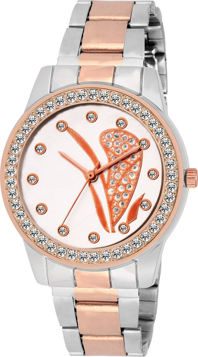 Price History of SOOMS GIRL S HOT SELLING DUAL TONE ROSE GOLD CHAIN PRINTED DIAL DIAMOND STUDDED ANALOG Analog Watch For Women from Flipkart 2 117740809