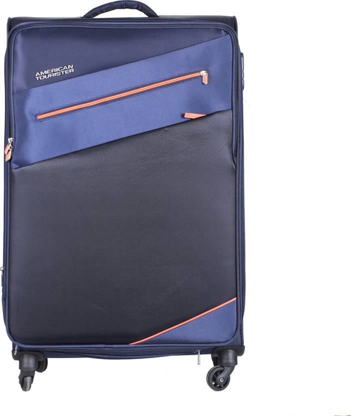 Price History of American Tourister Fiji spinner Soft Trolley 82 cm Navy Expandable Check in Luggage 31 inch Blue from Flipkart 2 61029805