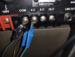 Ahuja amplifier top connection to speaker