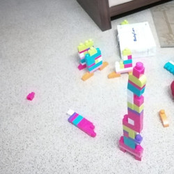 Mega Bloks Big Building Bag Pink Color 80 Pcs Big Building