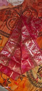 siyaramfabrics Floral Print Jamdani Muslin Saree - Image 8
