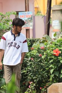Jump Cuts Men Printed Polo Neck Cotton Blend White T-Shirt - Image 9