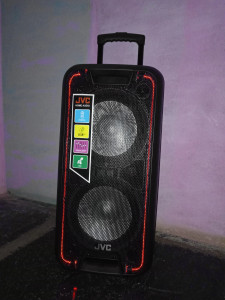 Jvc mc210 80 w bluetooth party speaker sales