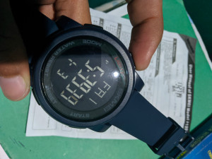 Skmei 1257 Blue Chronograph Digital Watch Men Reviews Latest