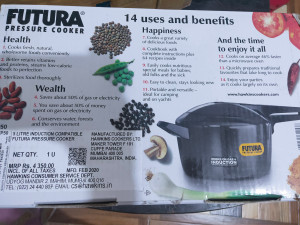 Futura pressure best sale cooker manual