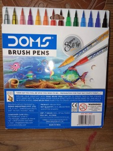 DOMS BRUSH PEN 14 SHADE INCLUDES 1 SILVER & 1 GOLD - BRUSH  PEN
