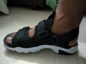 nike canyon on feet