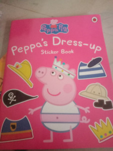 Peppa dress up sticker book store