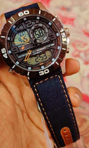 Fastrack 38035sl06 Denim Collection Analog Digital Watch Men