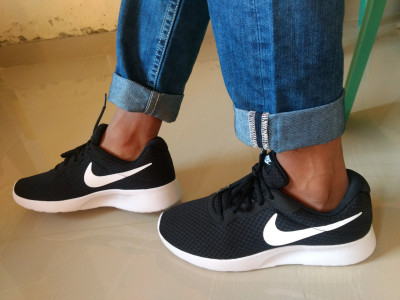 NIKE TANJUN Running Shoes For Men Buy BLACK WHITE Color NIKE