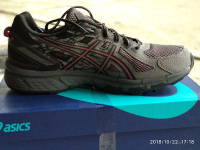 Asics venture 6 mens trail running shoes (carbon-cayenne) new arrivals