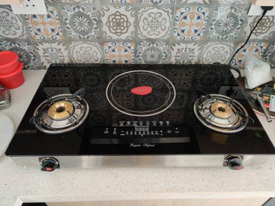 Prestige hybrid gas stove shop with induction cooktop