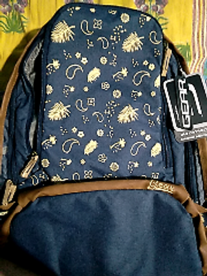 Gear 26 ltrs navy blue and beige casual backpack discount