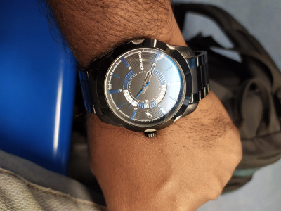 All nighters black dial metal strap watch shop 3123nm01