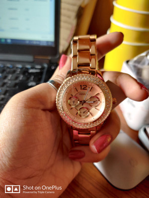 Fossil es3590 sales rose gold