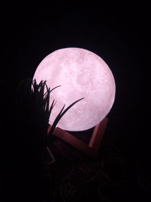 XERGY Moon Lamp 15 cm 3D Moon Lamp Remote Touch Control 16 Colors Led 3D Print Moon Night Light with USB Charging for Gift Birthday Table Lamp Price in India