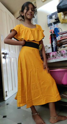 Fashion Dream Indi Girls Midi Knee Length Casual Dress Price in