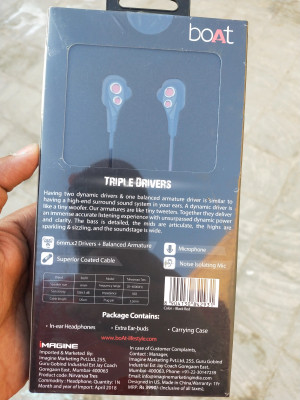 Boat triple driver earphones cheap