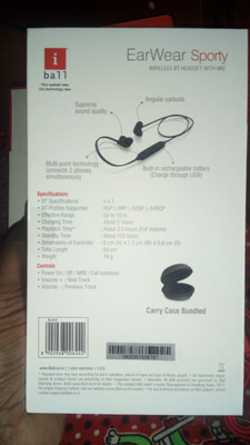 iball Earwear Sporty Military Green Bluetooth Headset Price in