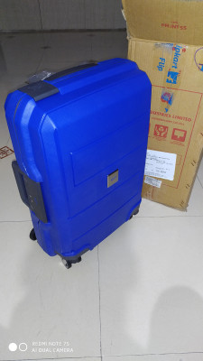VIP Guardian Hard Trolley 55 cm Cabin Suitcase 4 Wheels 22 inch Blue Price in India Flipkart