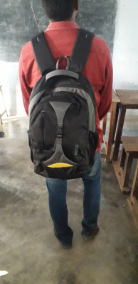 PAZZO Orion 30 L Backpack Black Grey Yellow Price in India