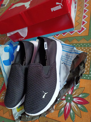 Puma flex essential deals slip on sneakers dame