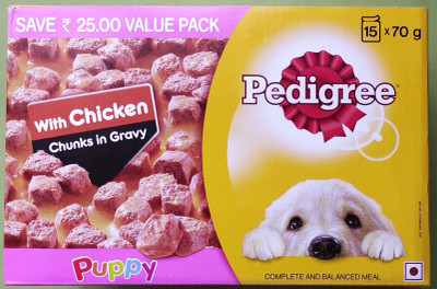 PEDIGREE Gravy Chunks for Puppy Chicken 1.05 kg 15x0.07 kg Wet