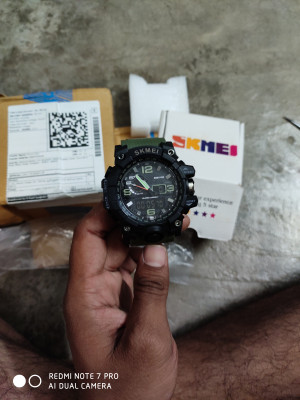 SKMEI mudmaster 1155 Green Digital Analog Wrist Watch Analog