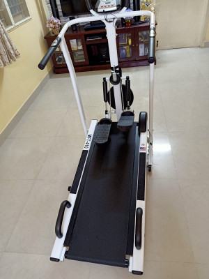 Powermax Fitness MFT 410 4 in 1 Multifunction Manual with Jogger Stepper Twister PushUp Bar Treadmill Buy Powermax Fitness MFT 410 4 in 1 Multifunction Manual with Jogger Stepper Twister PushUp Bar Tr...