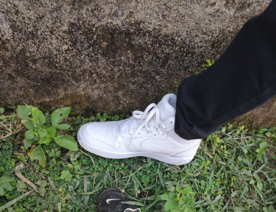 Nike court borough sales mid on feet