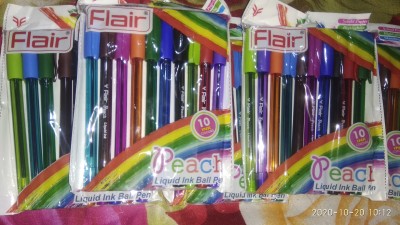 Buy Flair Peach Liquid Ink Ball Pen (10 Colours) online