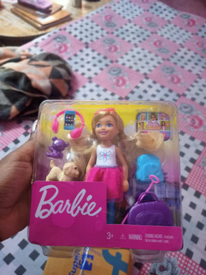 Barbie chelsea 2025 doll travel set