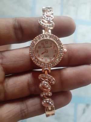 Wrist Watch White Flower Bracelet Watch - Sparkling Stones