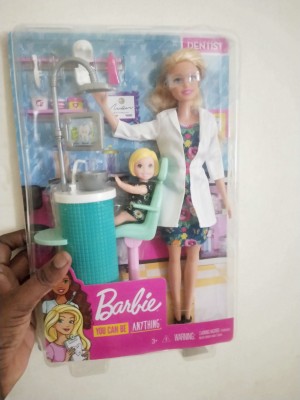 Barbie dentist doll online & playset