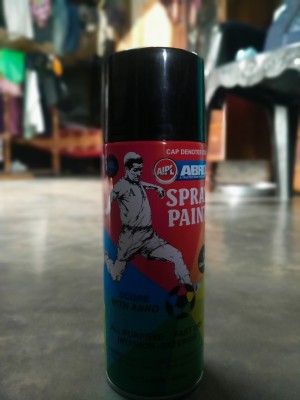 Abro 39 Matte Black Spray Paint, For Metal, Packaging Size: 400 Ml