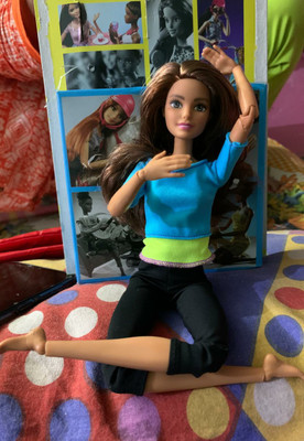 Barbie made to move barbie doll light blue 2025 top