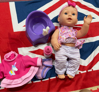 Miss Chief 12 inch Premium Quality Cuddly Baby Doll with Potty