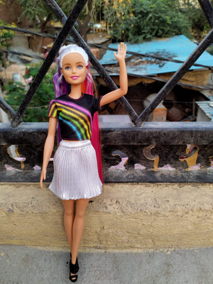 Barbie fashionistas rainbow sparkle doll hot sale