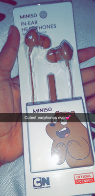 Miniso panda deals earphones