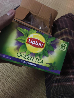 Lipton green tea hot sale tulsi natura