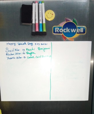 Magnetic board - Magnetic WhiteBoard Sheet Dry, Erase. Can Be Stuck On  Refrigerator Or Any Metal Surface Includes Manufacturer from Bengaluru