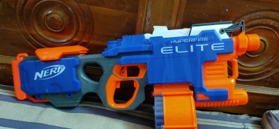NERF HyperFire Motorized Elite Blaster, 25-Dart Drum, Fires Up to 5 Darts  Per Second, Includes 25 Official Elite Darts ( Exclusive)