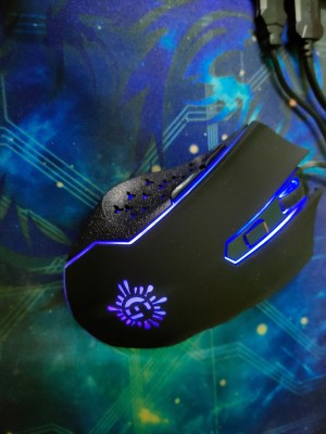 RPM Euro Games Gaming Mouse 7 Color RGB Lights, 6 Buttons, 4 Level DPI  Buttons, Rubber Coated Mice