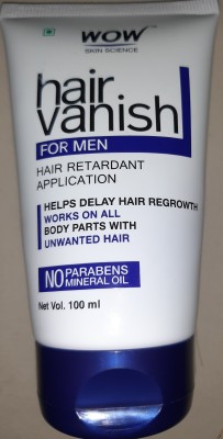 WOW SKIN SCIENCE WOW Hair Vanish For Men  No Parabens  Mineral Oil  100ml Cream  Price in India Buy WOW SKIN SCIENCE WOW Hair Vanish For Men   No Parabens