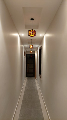Hanging lights outlet for passage
