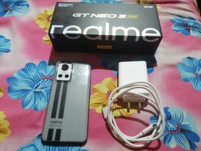 realme GT Neo 3 150W, 12+256GB, Asphalt Black, Sim Free Unlocked  Smartphone, 6.7” OLED Display, 4500mAh Battery, 150W Ultra Dart Charge, NFC  + UK