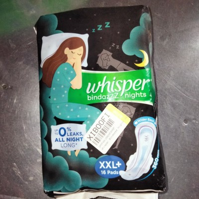 Whisper Bindazzz Nights Pads, Size XXL+: Buy packet of 16.0 pads at best  price in India