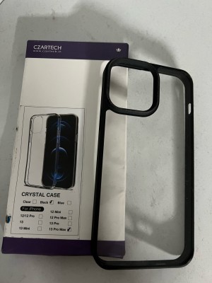 CZARTECH Polypropylene Back Cover Case for iPhone 13 Pro Max Matte  Black-Transparent I No Yellowing : : Electronics